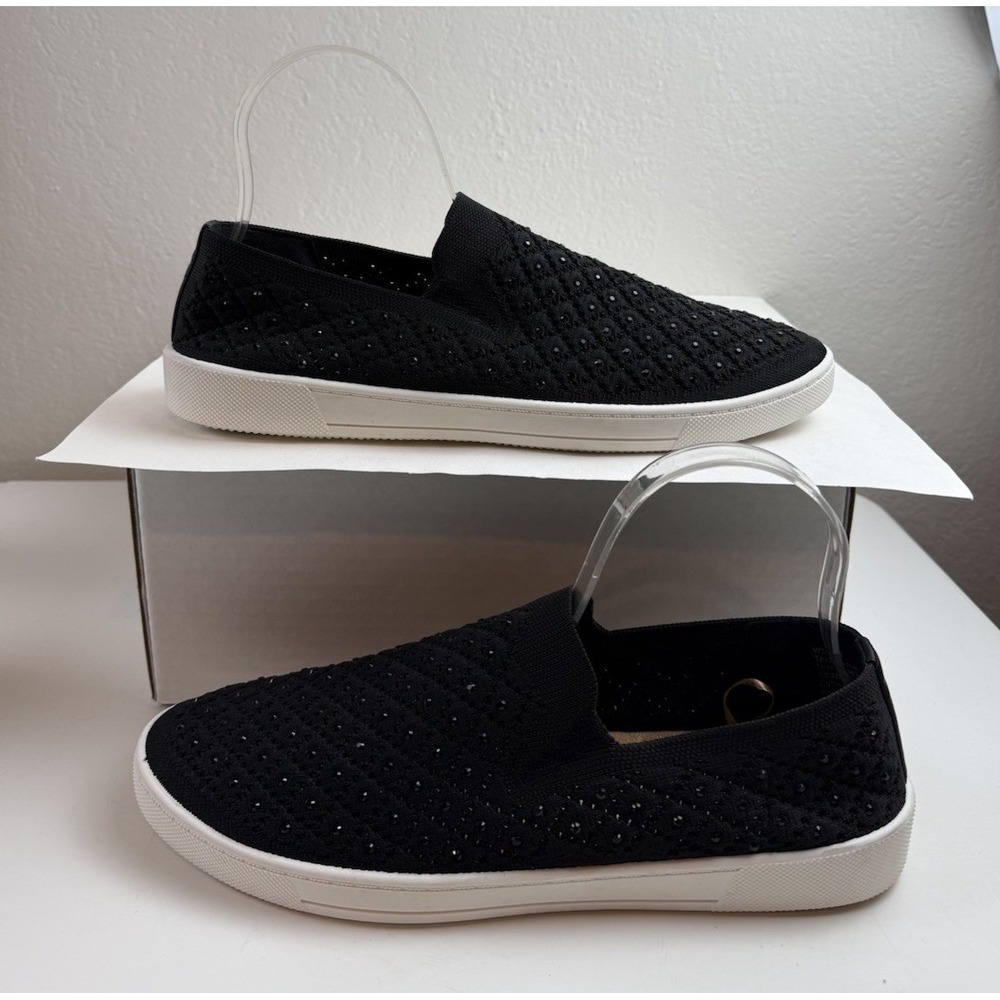 White Mountain Upbringing Womens Black Bling Slip On Sneaker 11 Comfort Shoe Y2K - Picture 5 of 9